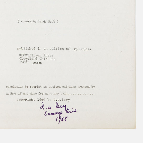 D.A. Levy, The Beginning of Sunny Dawn, Signed