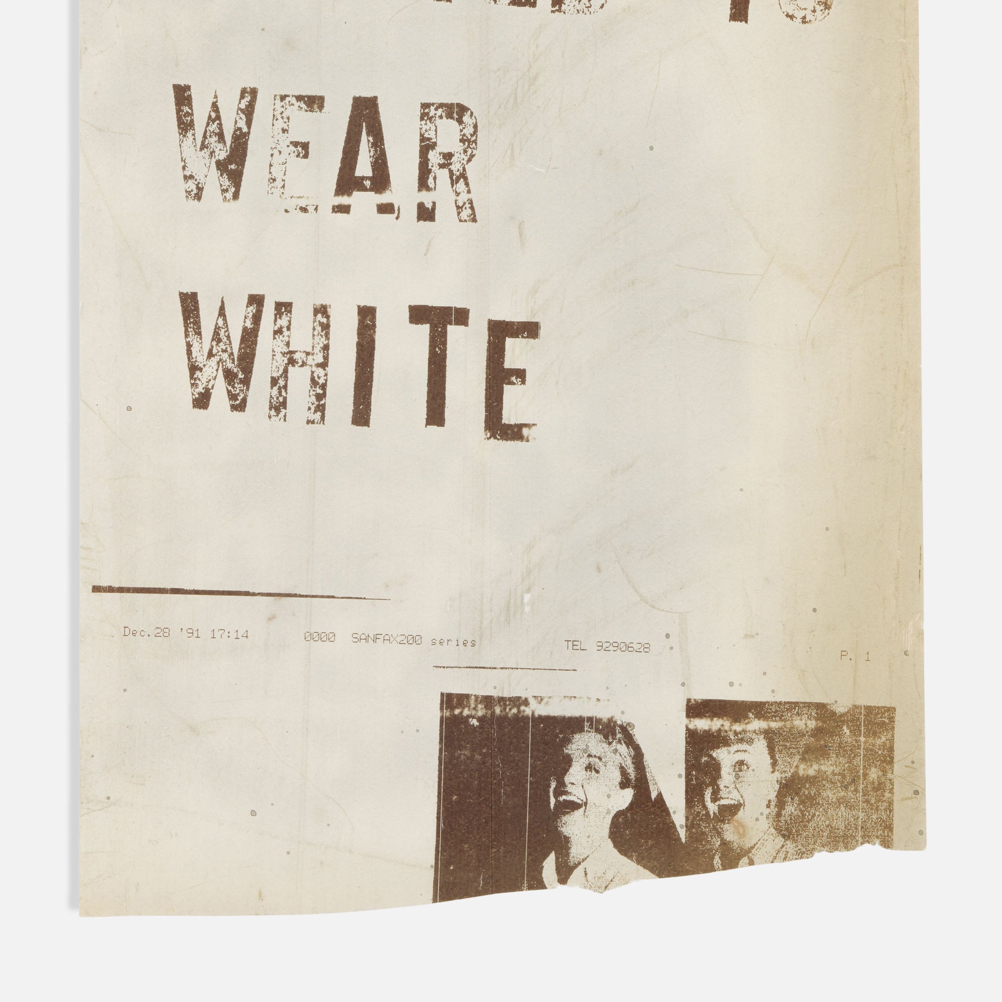 Lawrence Weiner, Untitled (I Always Wanted to Wear White)