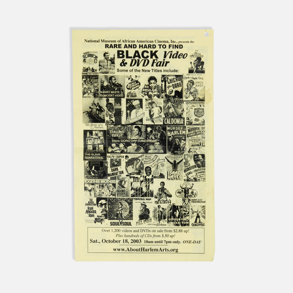 National Museum of African American Cinema Inc., Rare and Hard to Find Black Video & DVD Fair Poster