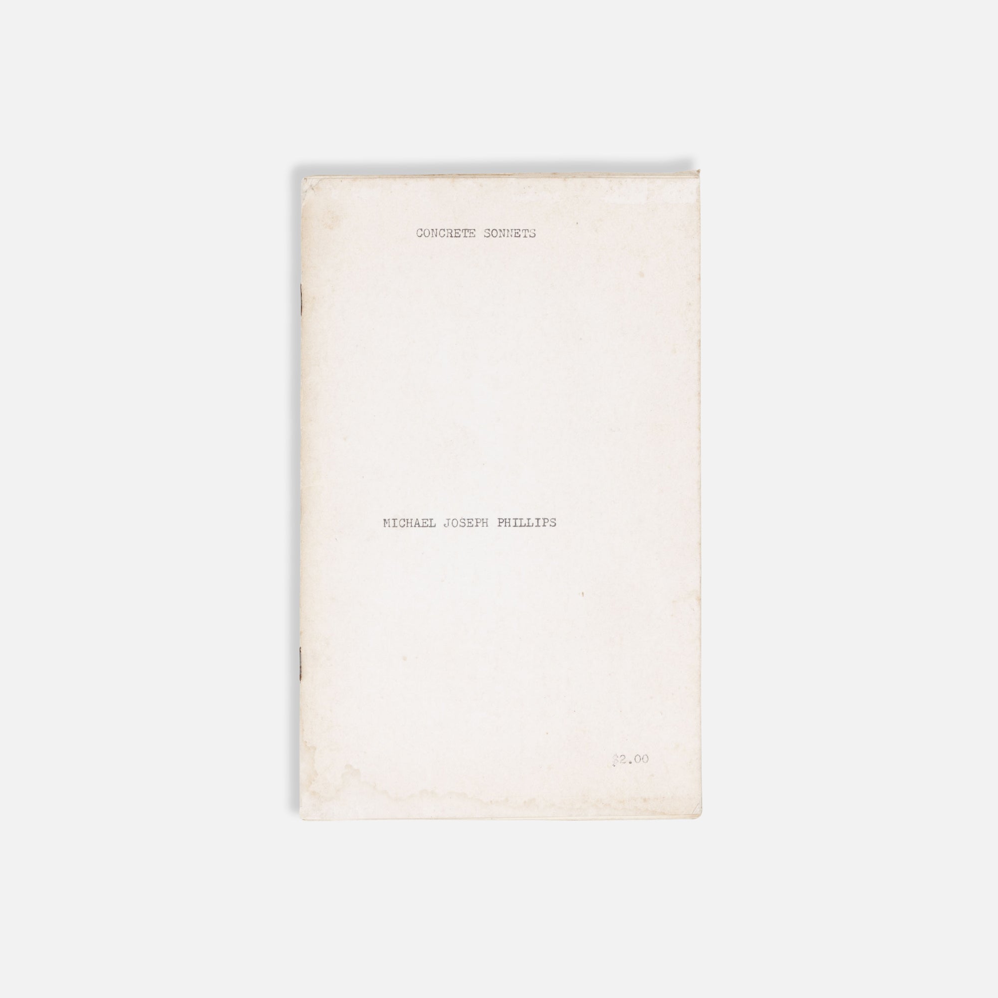 Michael Joseph Phillips, Concrete Sonnets