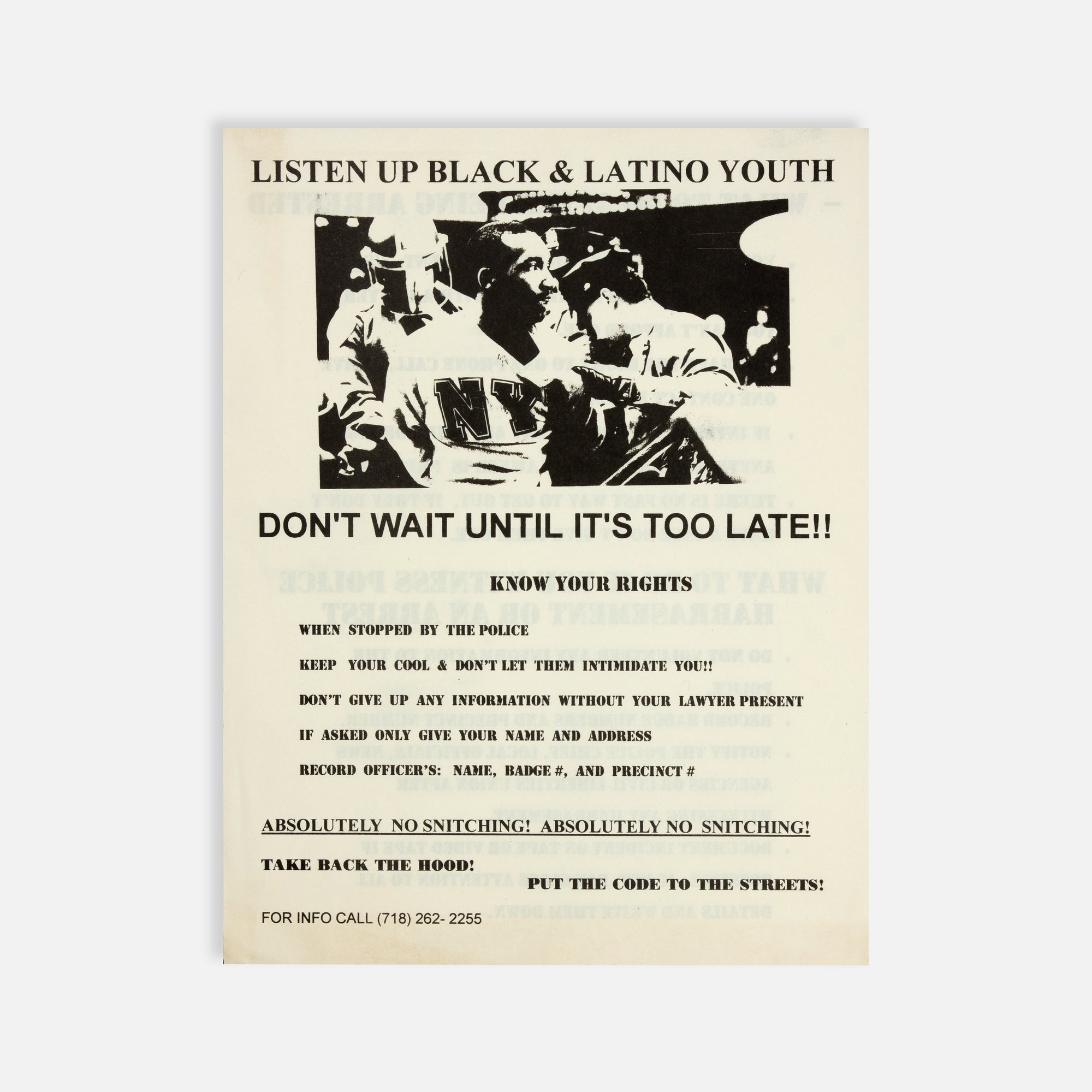 Racial Profiling, Know Your Rights Flyer