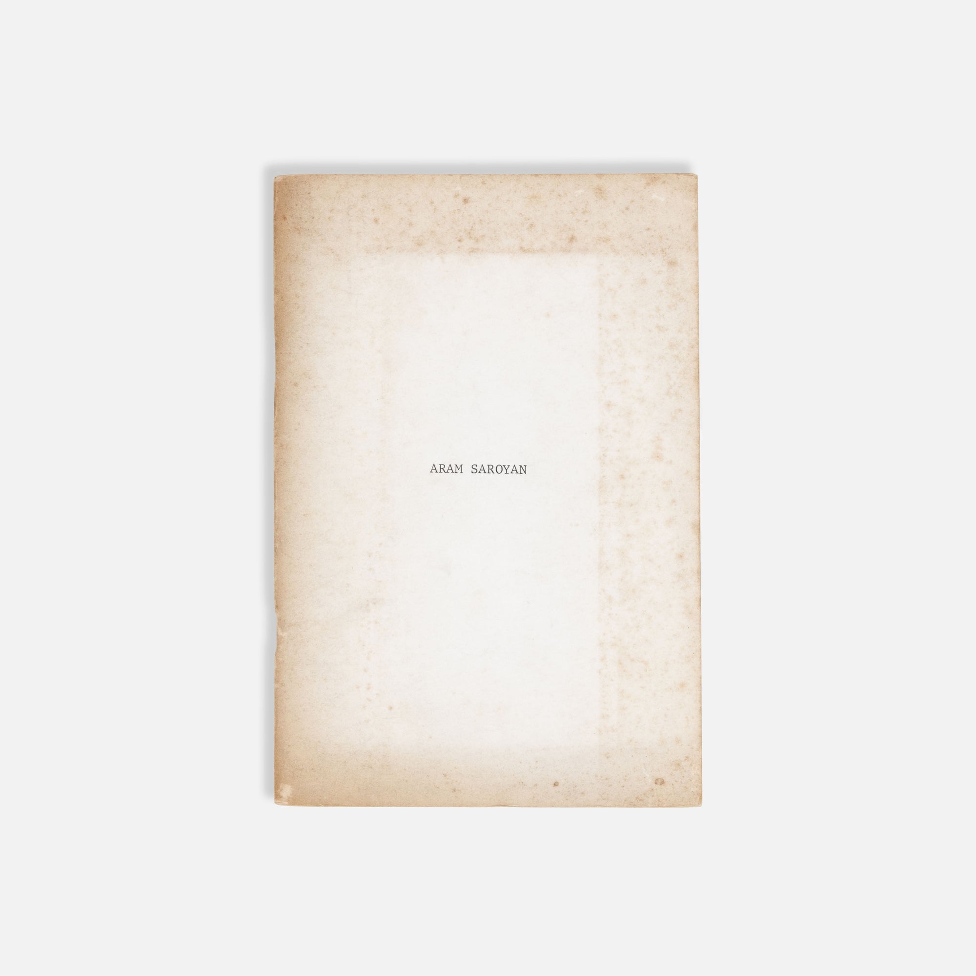 Aram Saroyan, Aram Saroyan